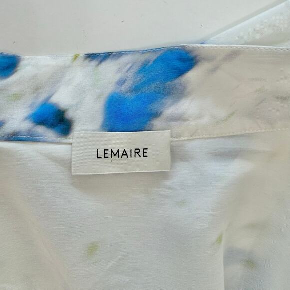 LEMAIRE Floral Print Duster Layered Shirt Dress Midi L - Picture 11 of 16